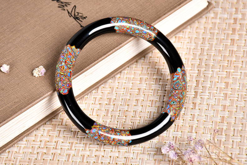 O1CN01YTOv4B1zu5PC8DJES 883006773 Mouli Intangible Cultural Heritage Lacquer Bracelet Lacquerware Wood Bracelet Original Jewelry Gift Jewelry Handmade Retro China